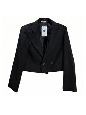 NWT | Kirundo Cropped Black Blazer | Double Button Detail | Size Small